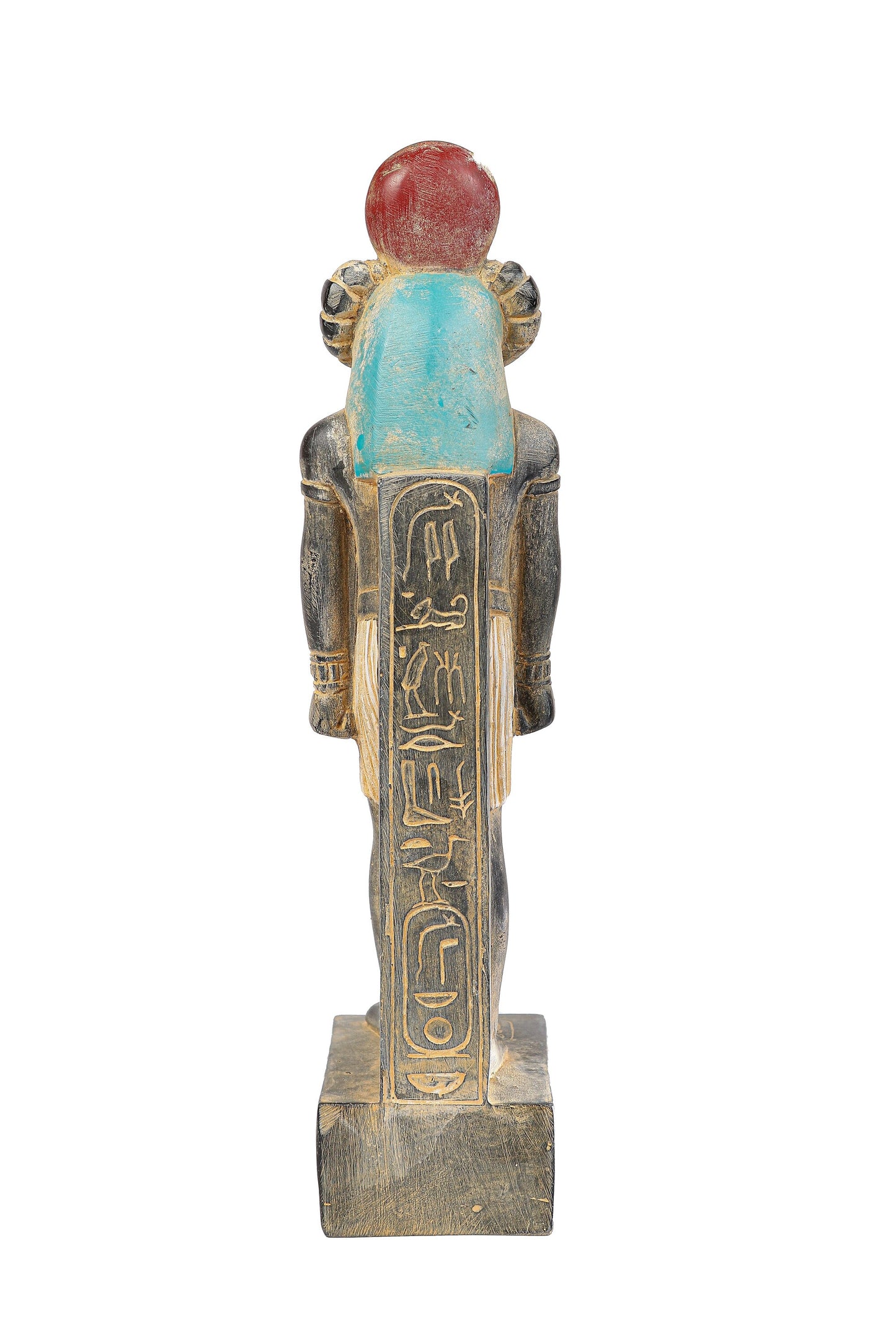 Ancient Egyptian Statue of Khnum heavy stone. Khnum was Symbol of the Nile and fertility in form of Ram - made in Egypt