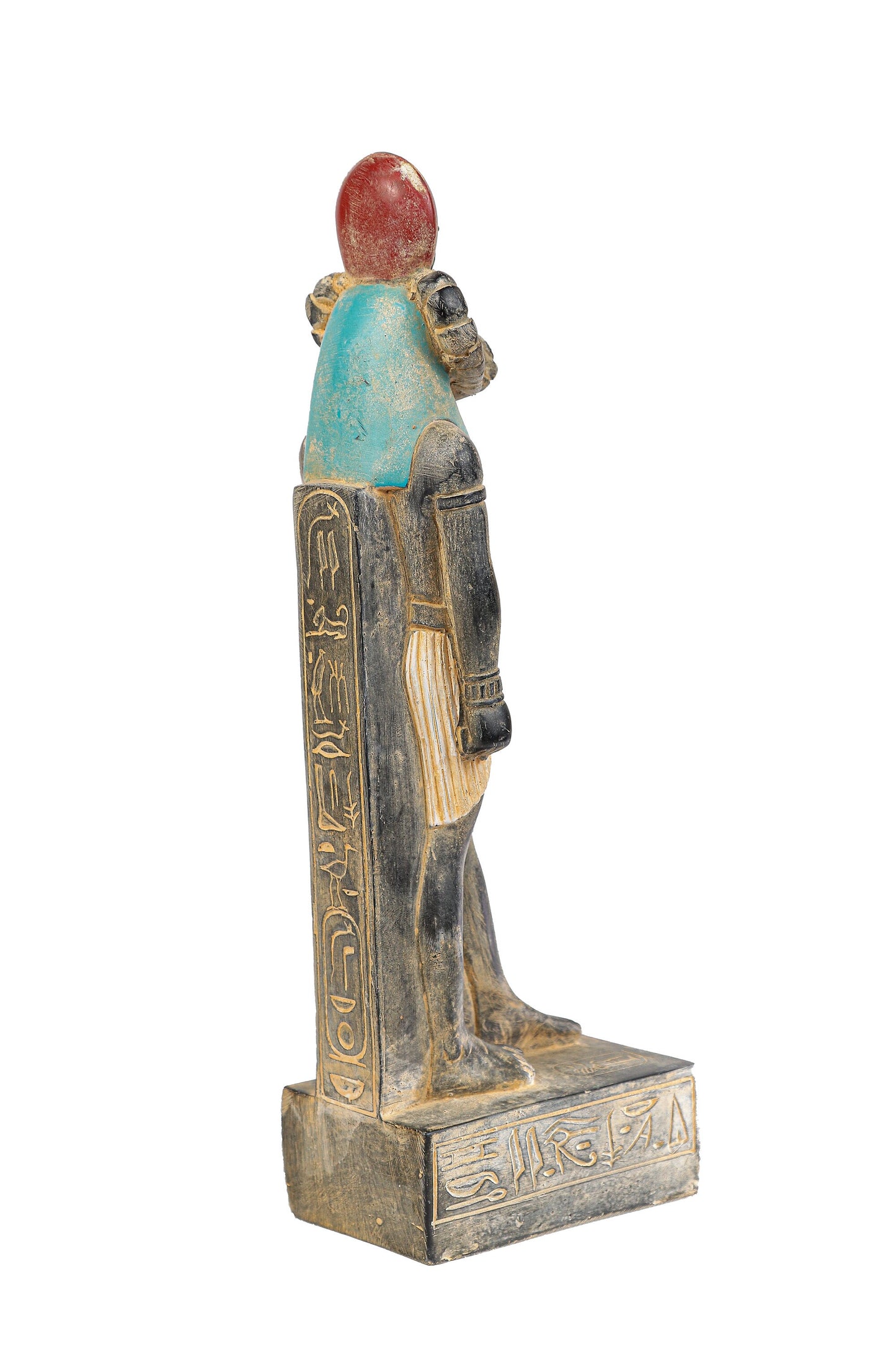 Ancient Egyptian Statue of Khnum heavy stone. Khnum was Symbol of the Nile and fertility in form of Ram - made in Egypt