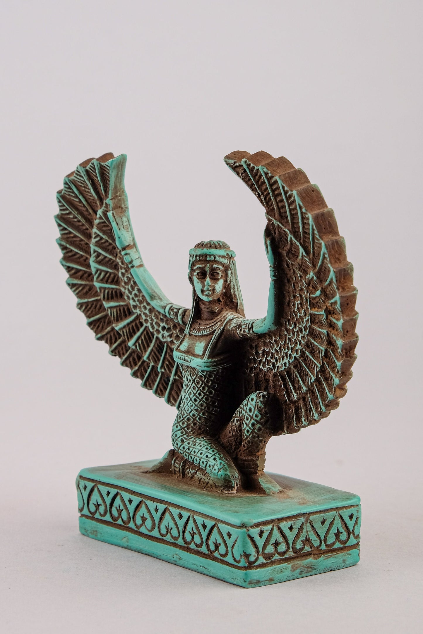 Ancient Egyptian statue of Isis wings symbol of fertility made in Egypt