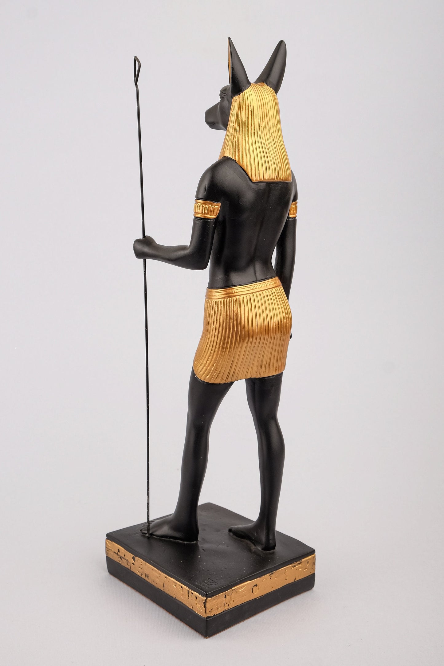 A unique ancient Egyptian statue of Anubis Jackal God of afterlife and mummification, made in Egypt