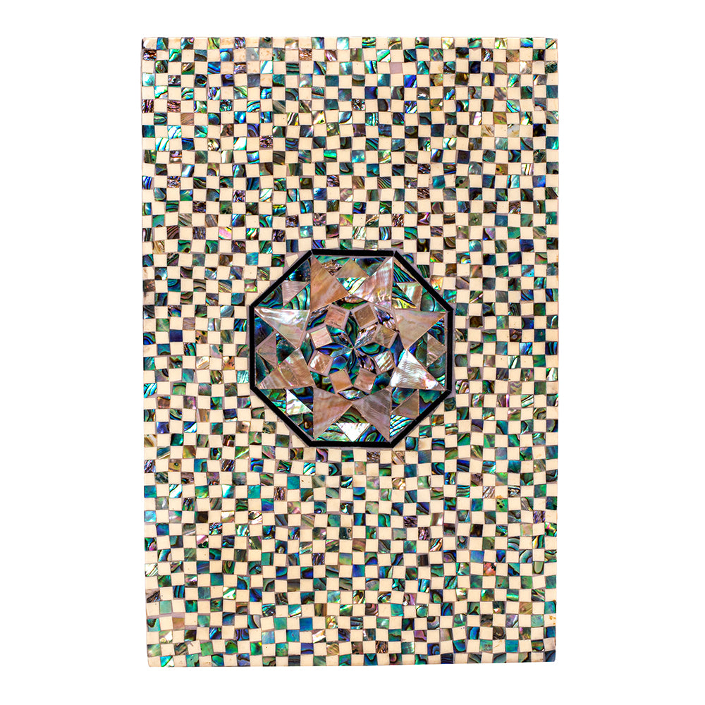 Egyptian jewelry box inlaid with mother of pearl