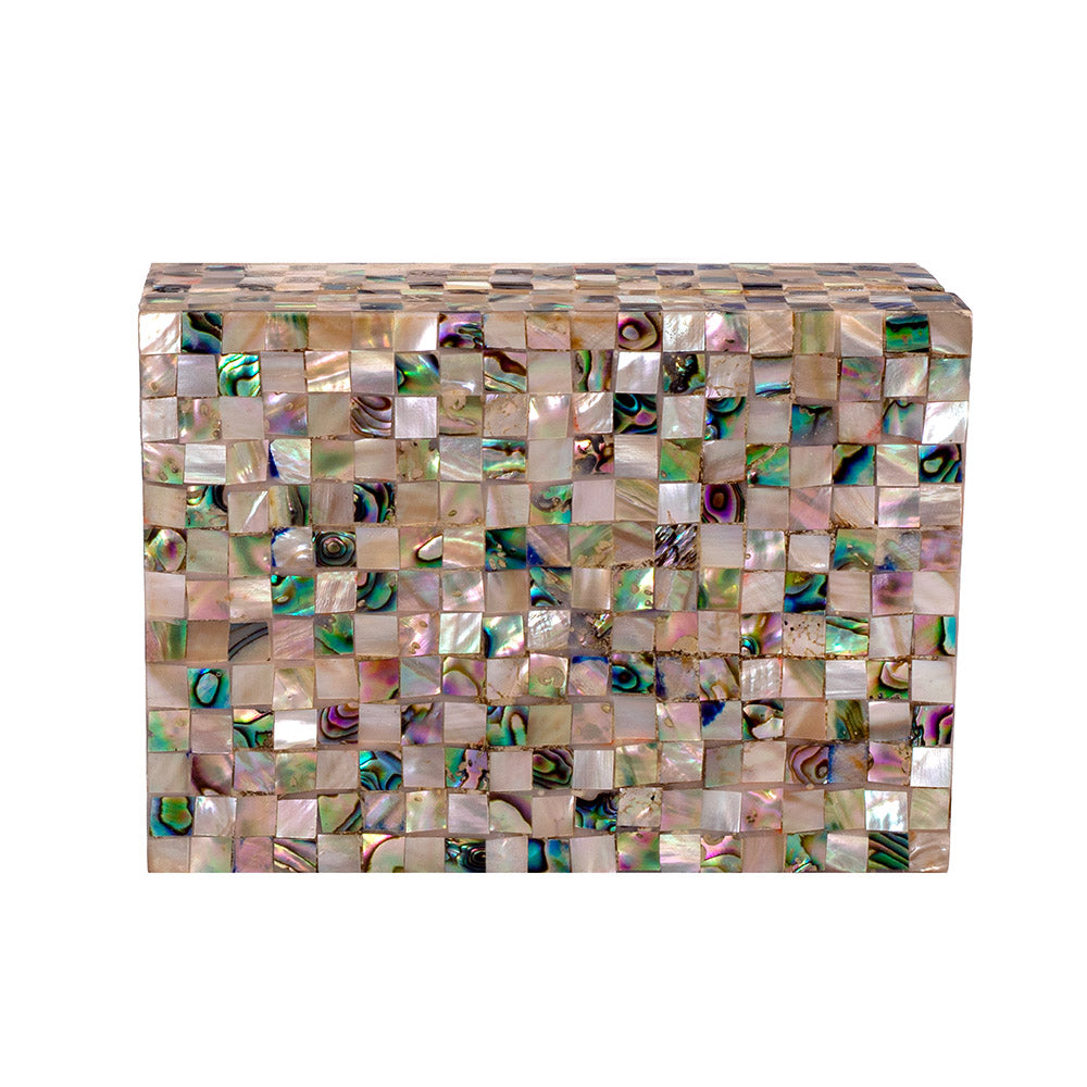 Egyptian jewelry box inlaid with mother of pearl