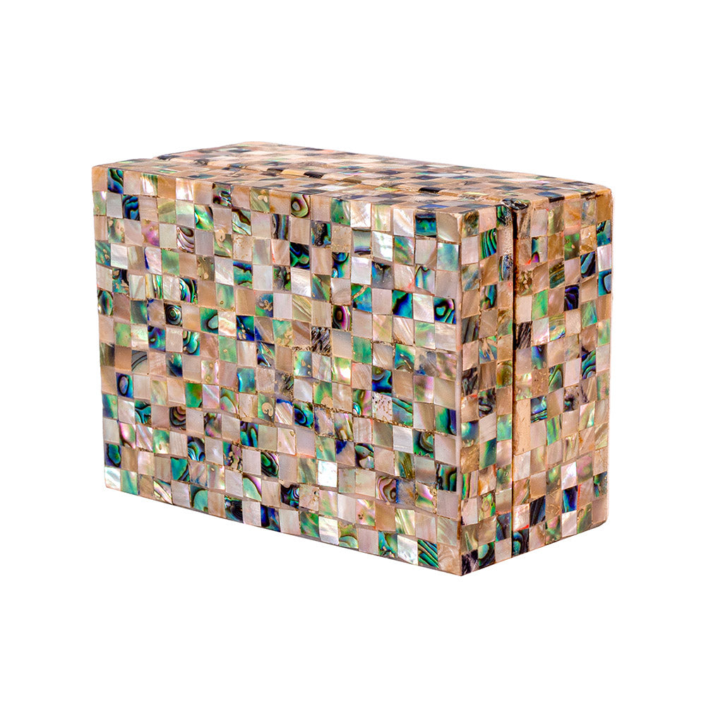 Egyptian jewelry box inlaid with mother of pearl