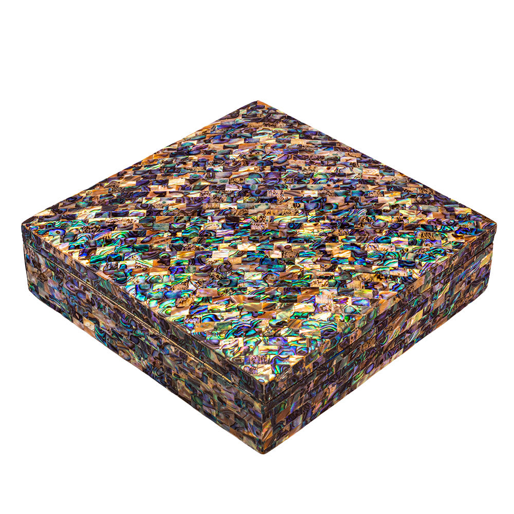 Egyptian jewelry box inlaid with mother of pearl