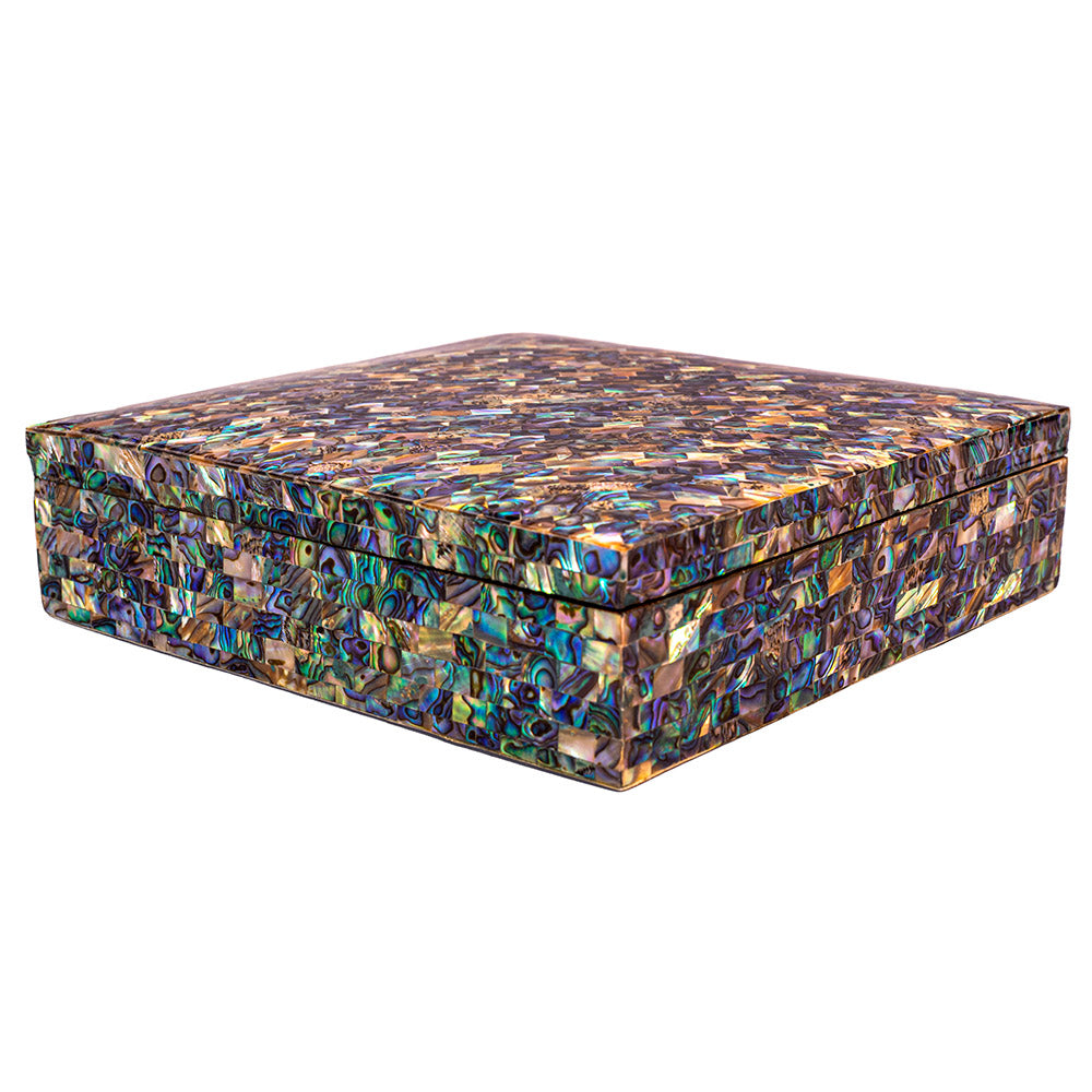 Egyptian jewelry box inlaid with mother of pearl