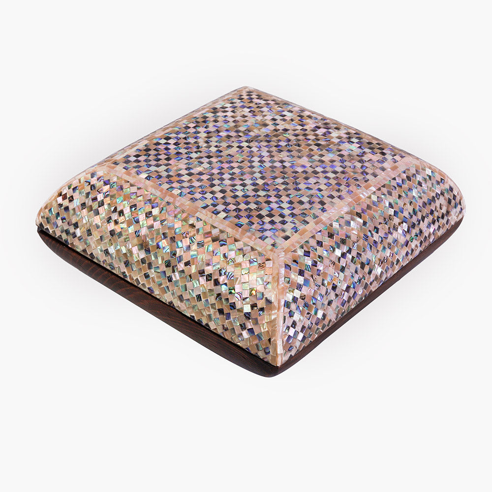 Egyptian jewelry box inlaid with mother of pearl