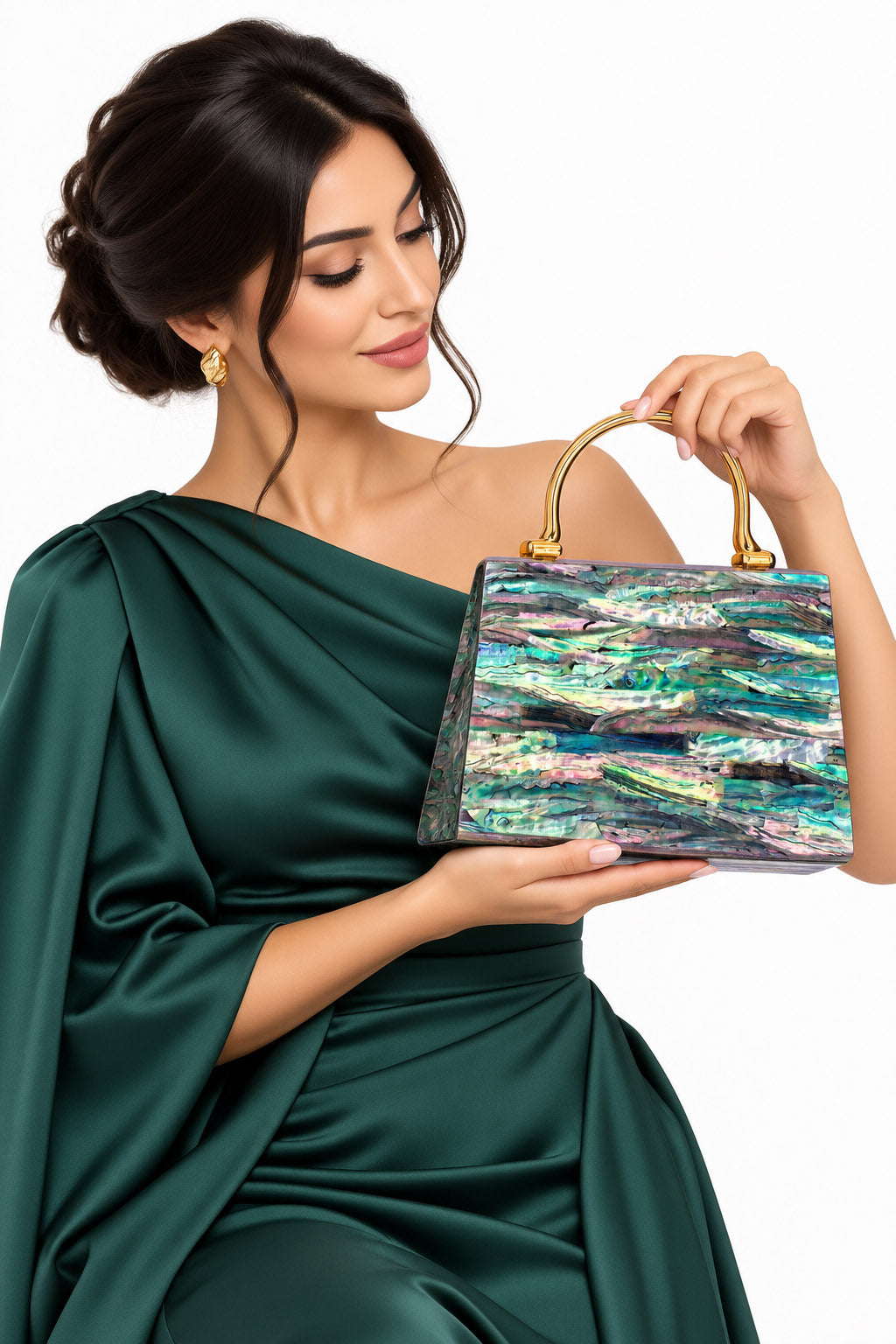 vintage Handbag in real Mother of Pearl