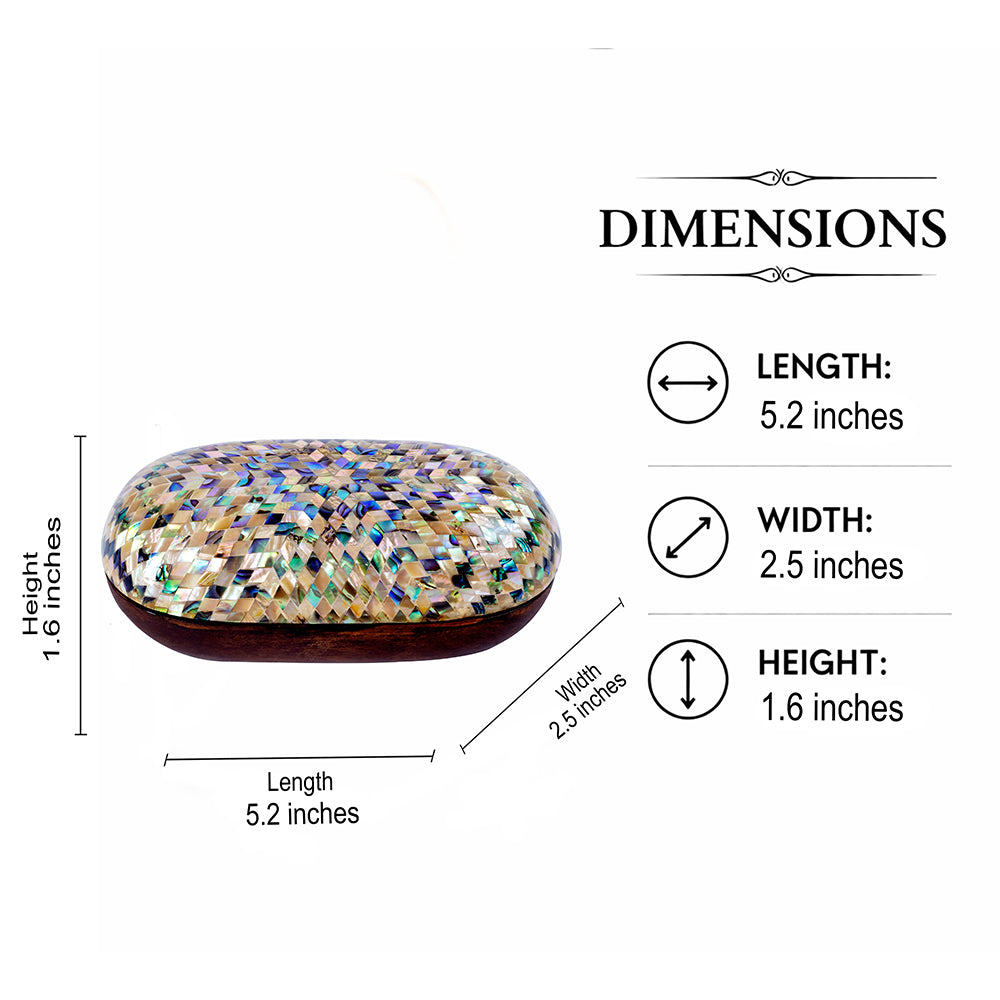 Egyptian jewelry box inlaid with mother of pearl