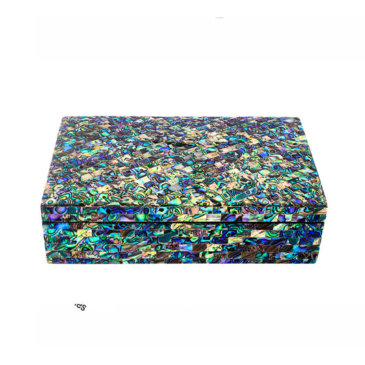 Egyptian jewelry box inlaid with mother of pearl Blue