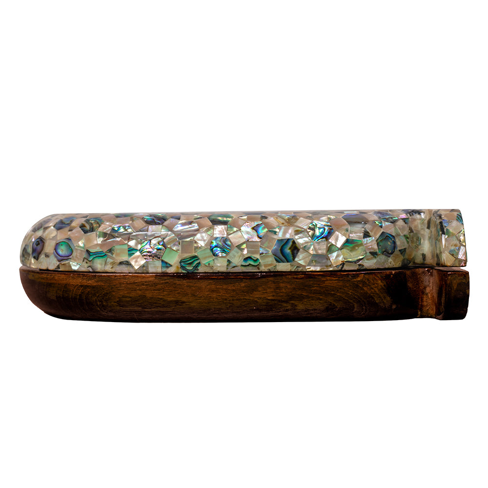 Egyptian jewelry box inlaid with mother of pearl