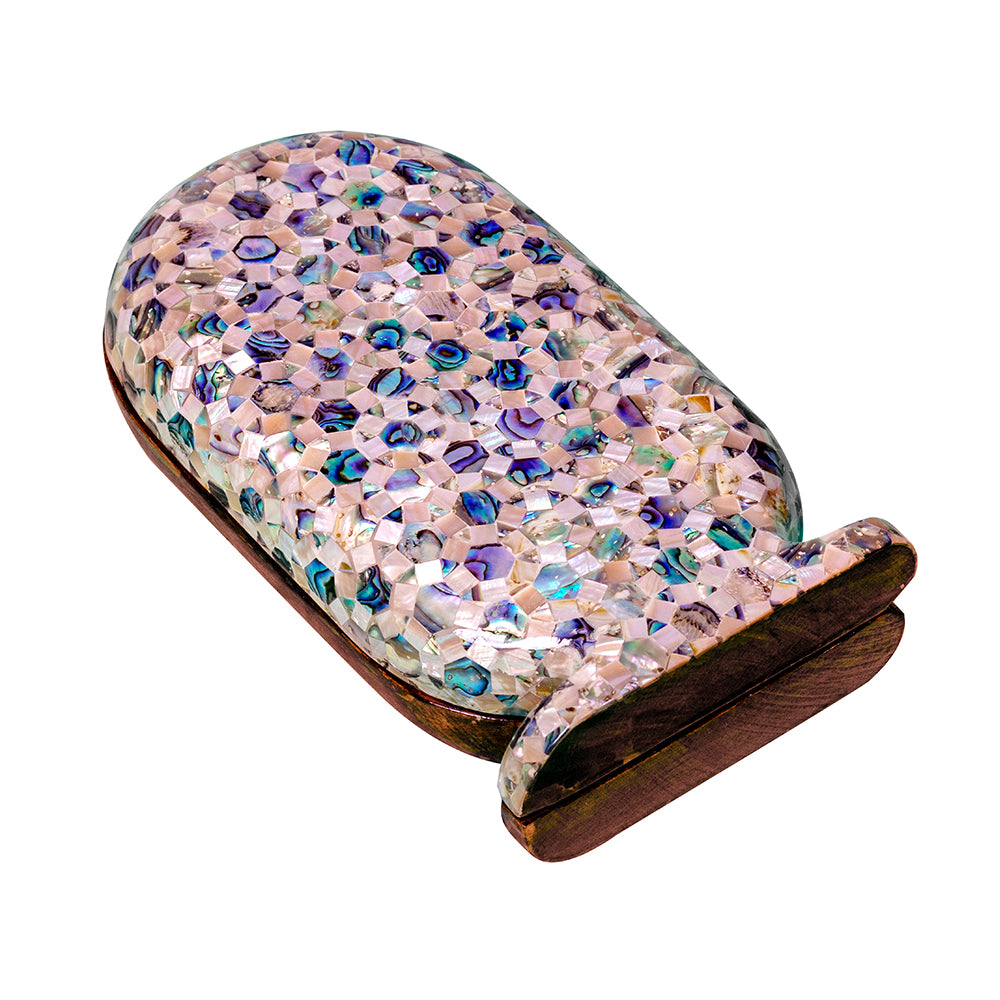 Egyptian jewelry box inlaid with mother of pearl