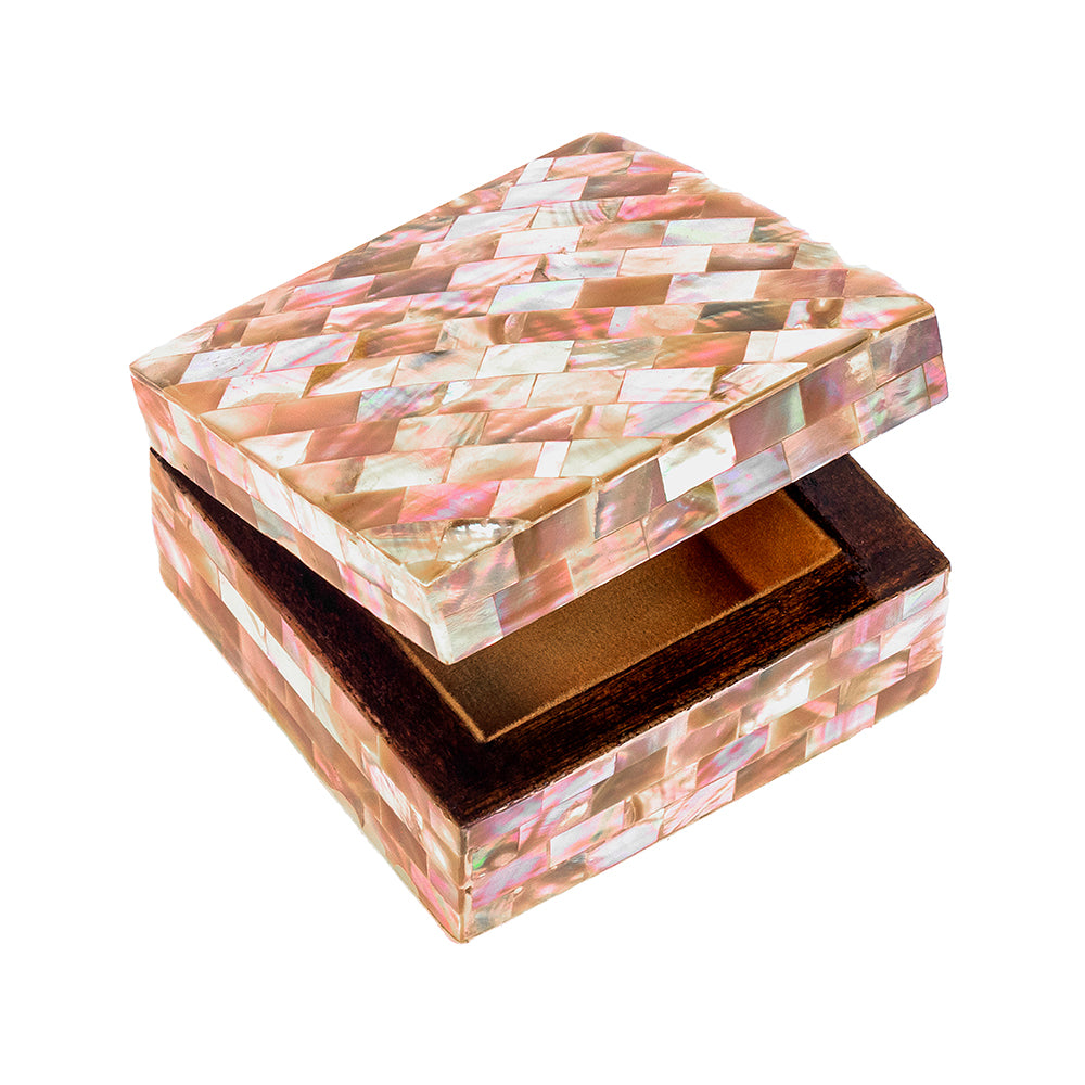 Egyptian jewelry box inlaid with mother of pearl