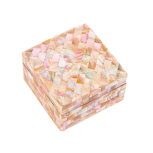 Egyptian jewelry box inlaid with mother of pearl