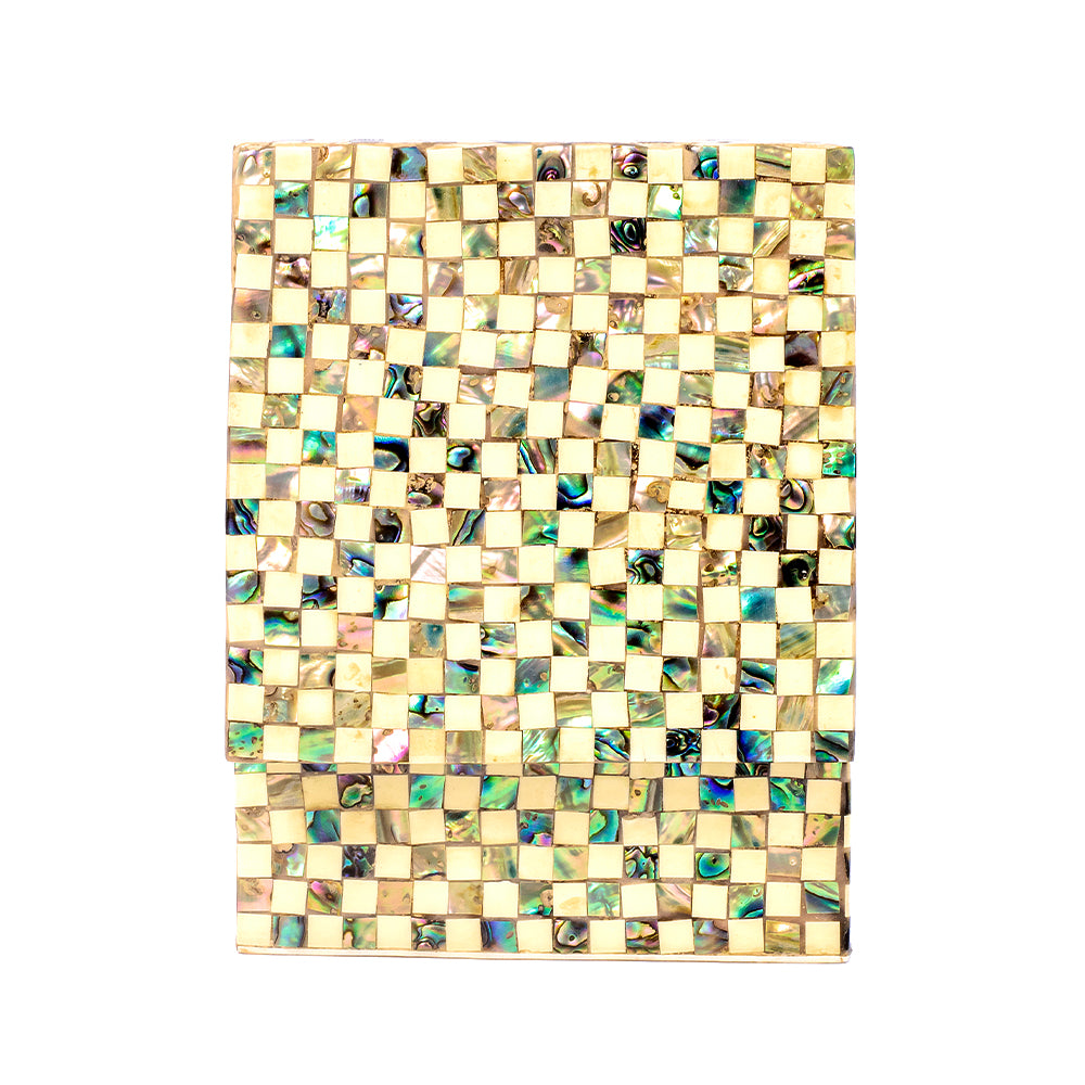 Egyptian jewelry box inlaid with mother of pearl