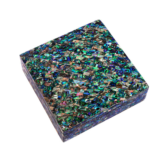 Egyptian jewelry box inlaid with mother of pearl Blue