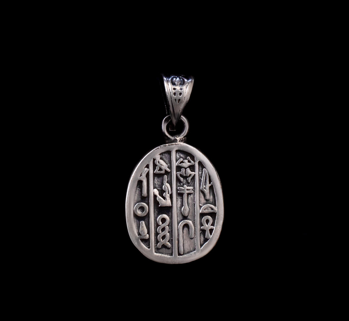 Egyptian Sterling Silver Scarab Beetle Pendant made in Egypt
