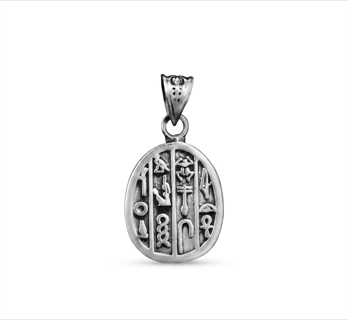 Egyptian Sterling Silver Scarab Beetle Pendant made in Egypt