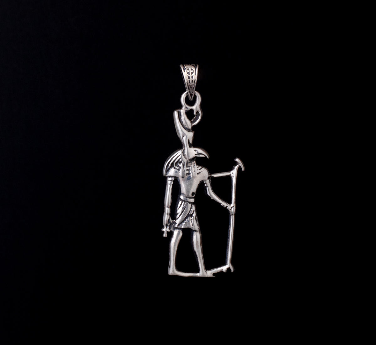 Egyptian Oxidozed Sterling Silver 925 God Seth Pendant; Egyptian Amulet Necklace made in Egypt