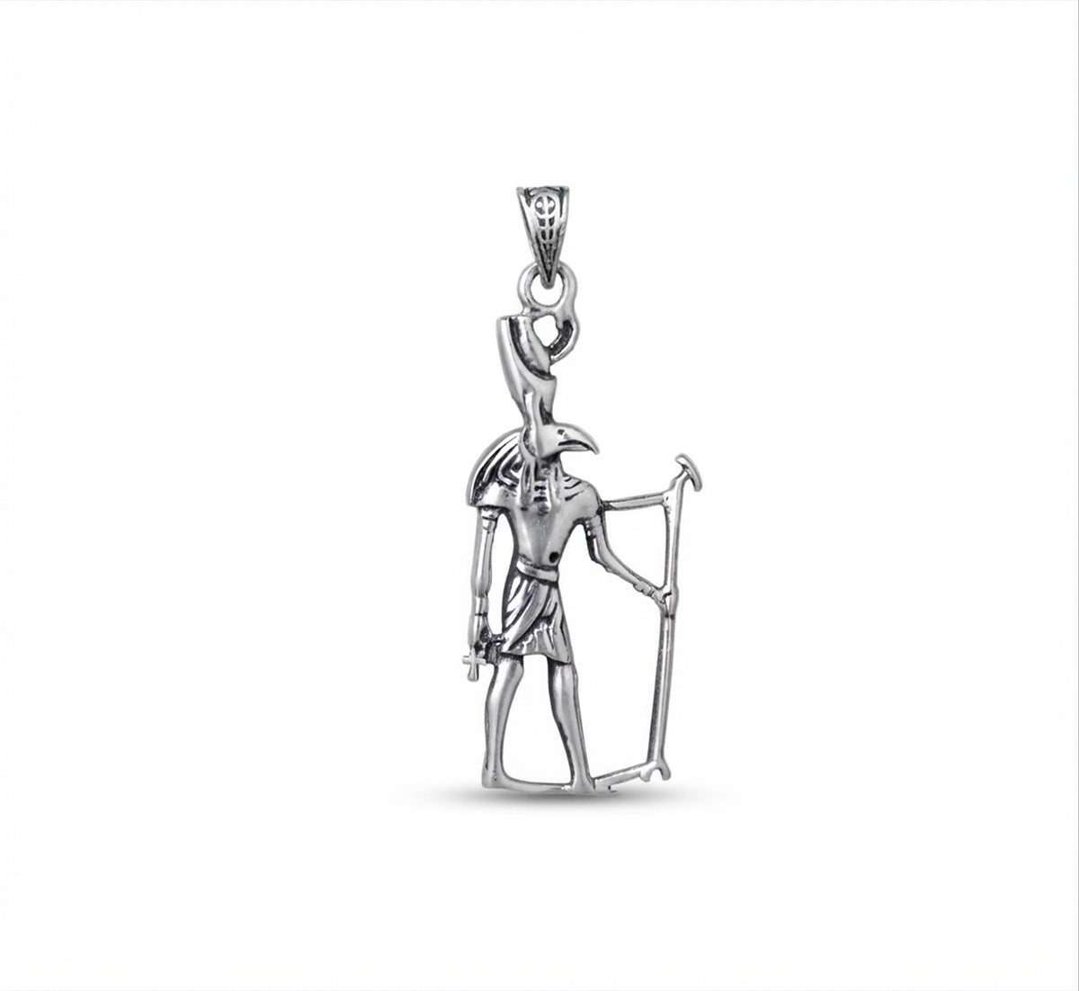 Egyptian Oxidozed Sterling Silver 925 God Seth Pendant; Egyptian Amulet Necklace made in Egypt