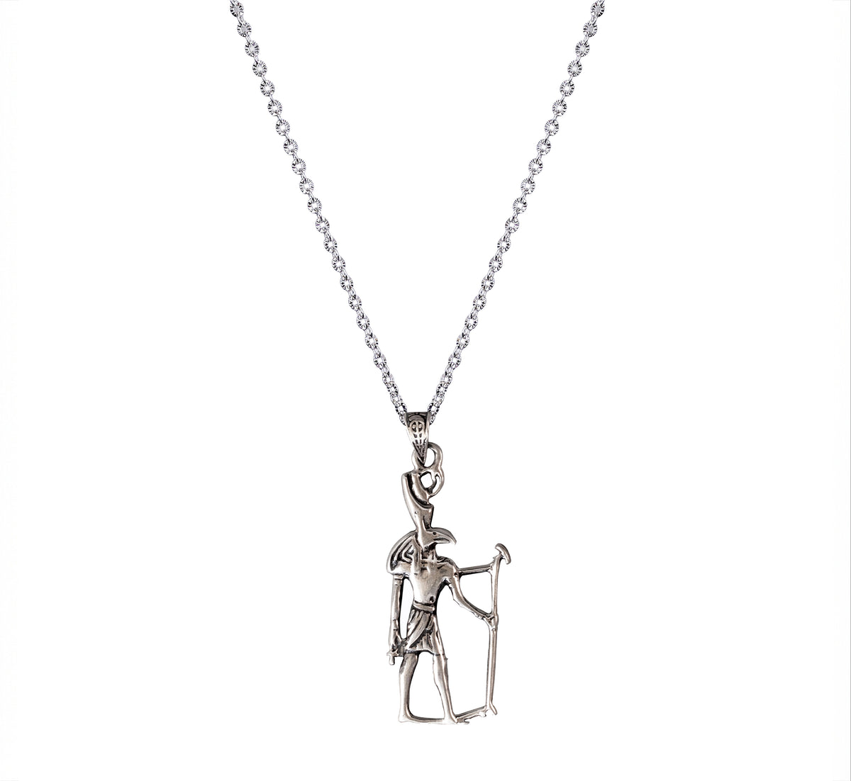 Egyptian Oxidozed Sterling Silver 925 God Seth Pendant; Egyptian Amulet Necklace made in Egypt