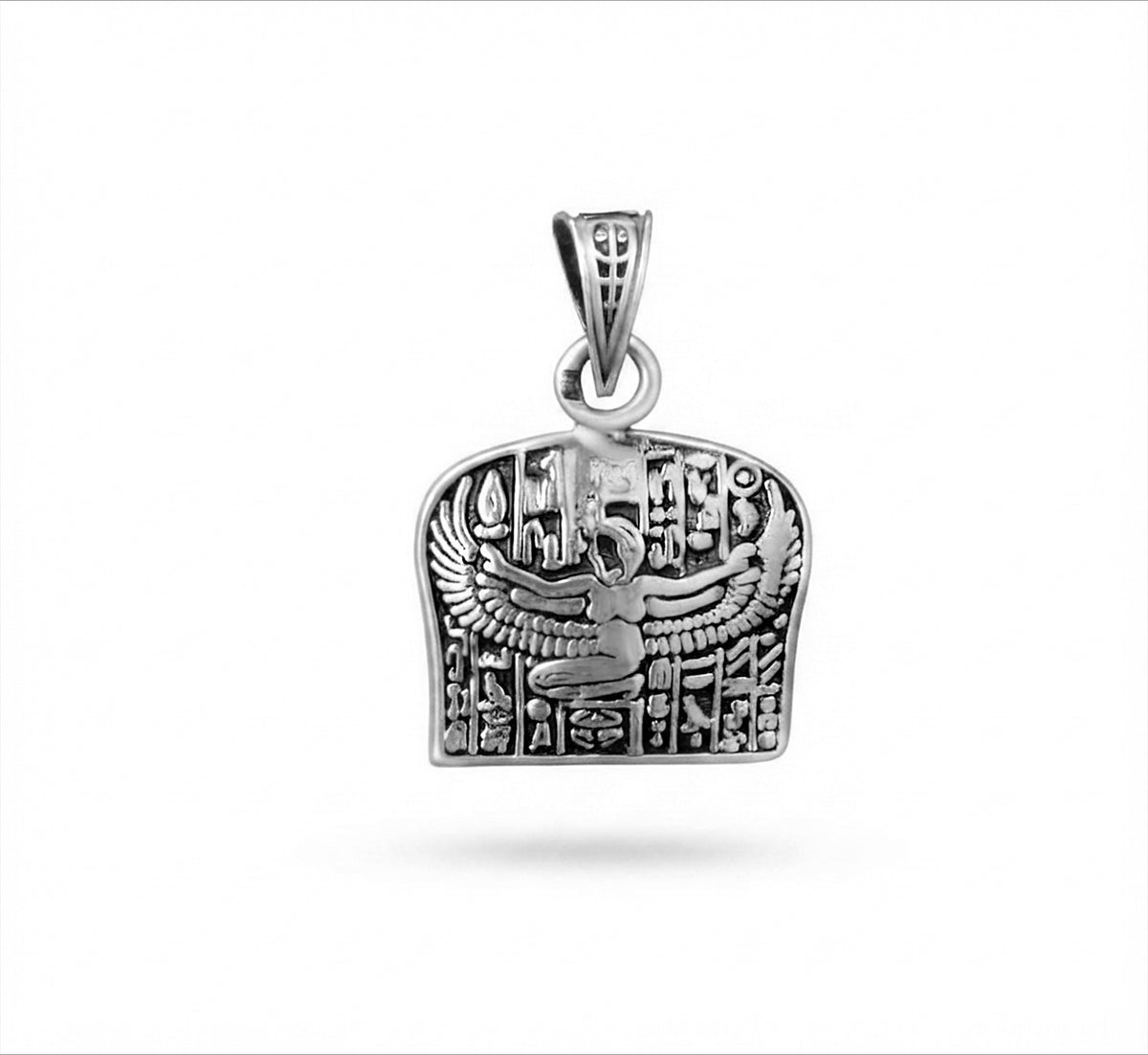 925 Sterling Silver Pendant Winged Goddess Isis in Alphabet- made in egypt