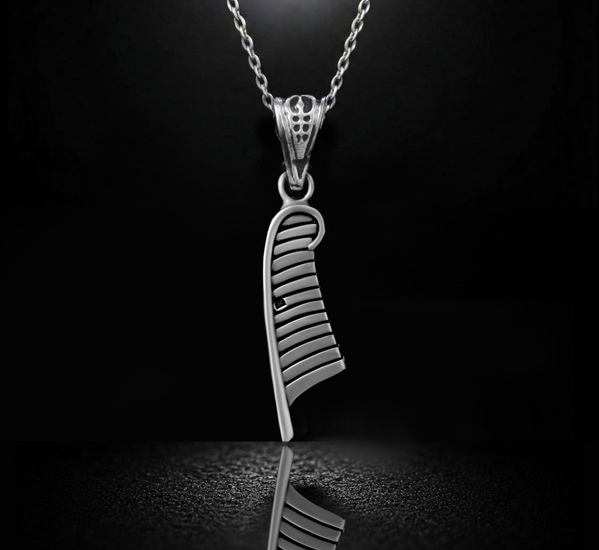 Sterling Silver Egyptian Goddess Ma'at 925 Feather Pendant Necklace