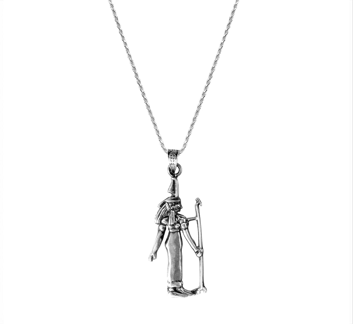 Exquisite 925 Sterling Silver Ma'at Goddess Pendant with Matching ChainEmbrace ancient wisdom and divine balance with this stunning Egyptian-inspired jewelry piece