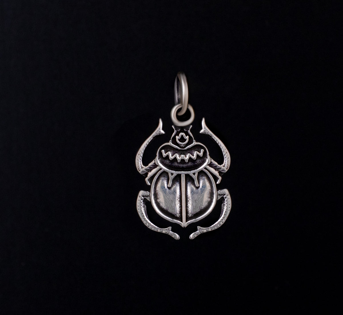Ancient Egyptian Scarab Beetle Necklace in 925 Sterling Silver