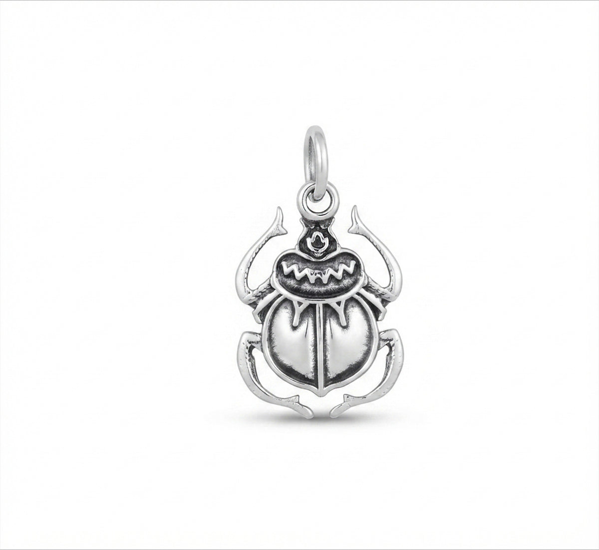 Ancient Egyptian Scarab Beetle Necklace in 925 Sterling Silver