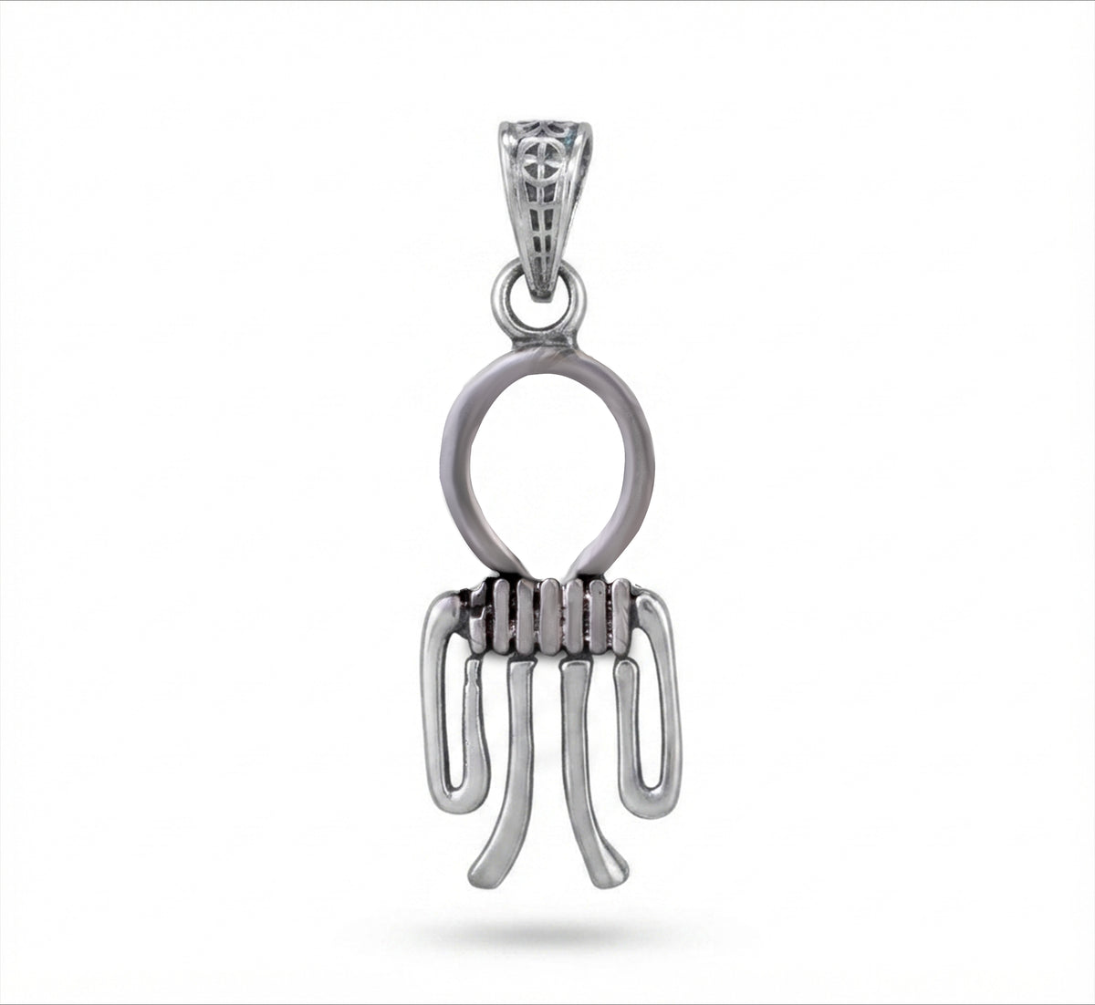 Ancient Egyptian Tyet / Knot of Isis Pendant with 925 Sterling Silver Chain Necklace