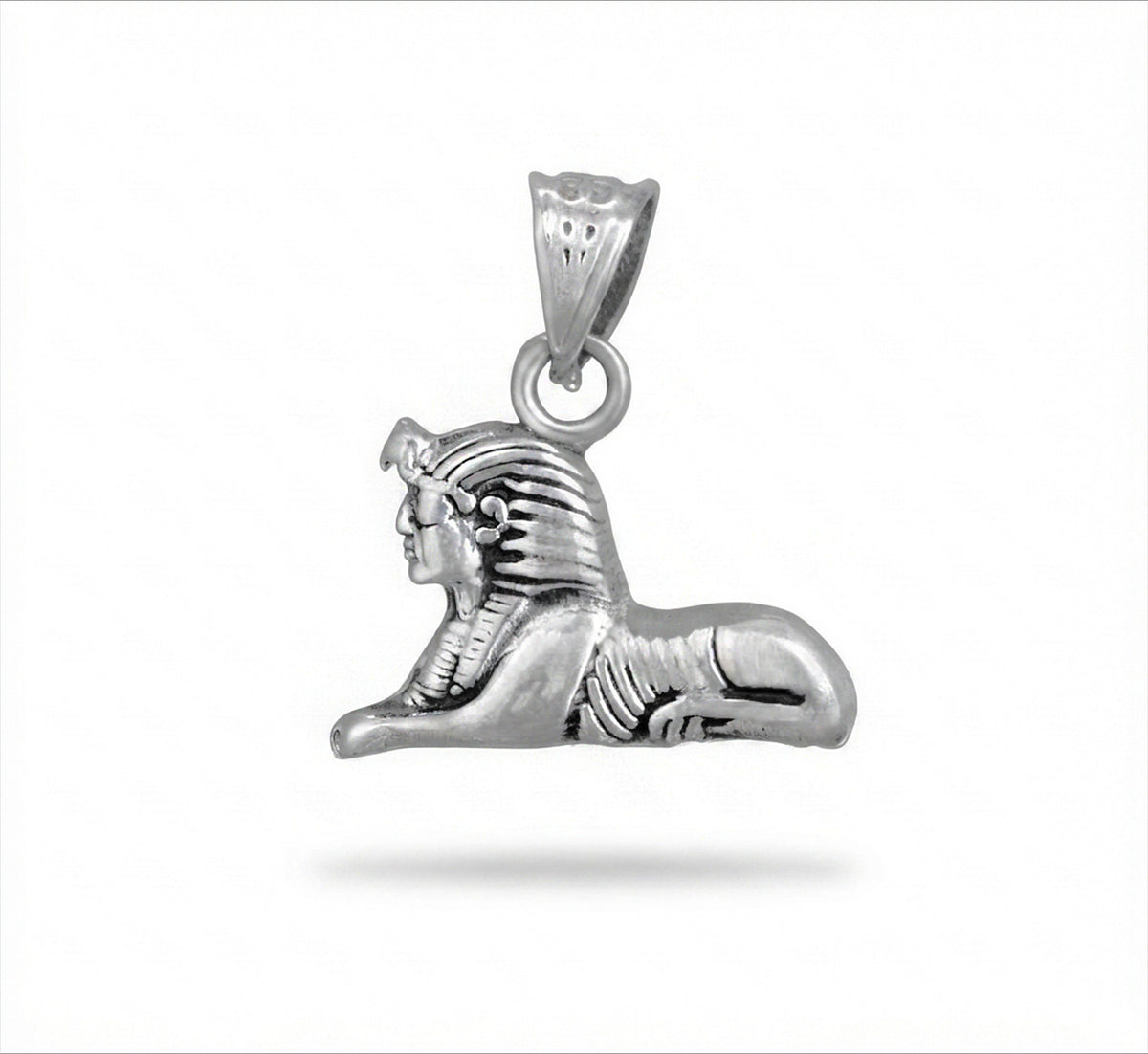 925 Sterling Silver Ancient Egyptian Sphinx Pendant Necklace
