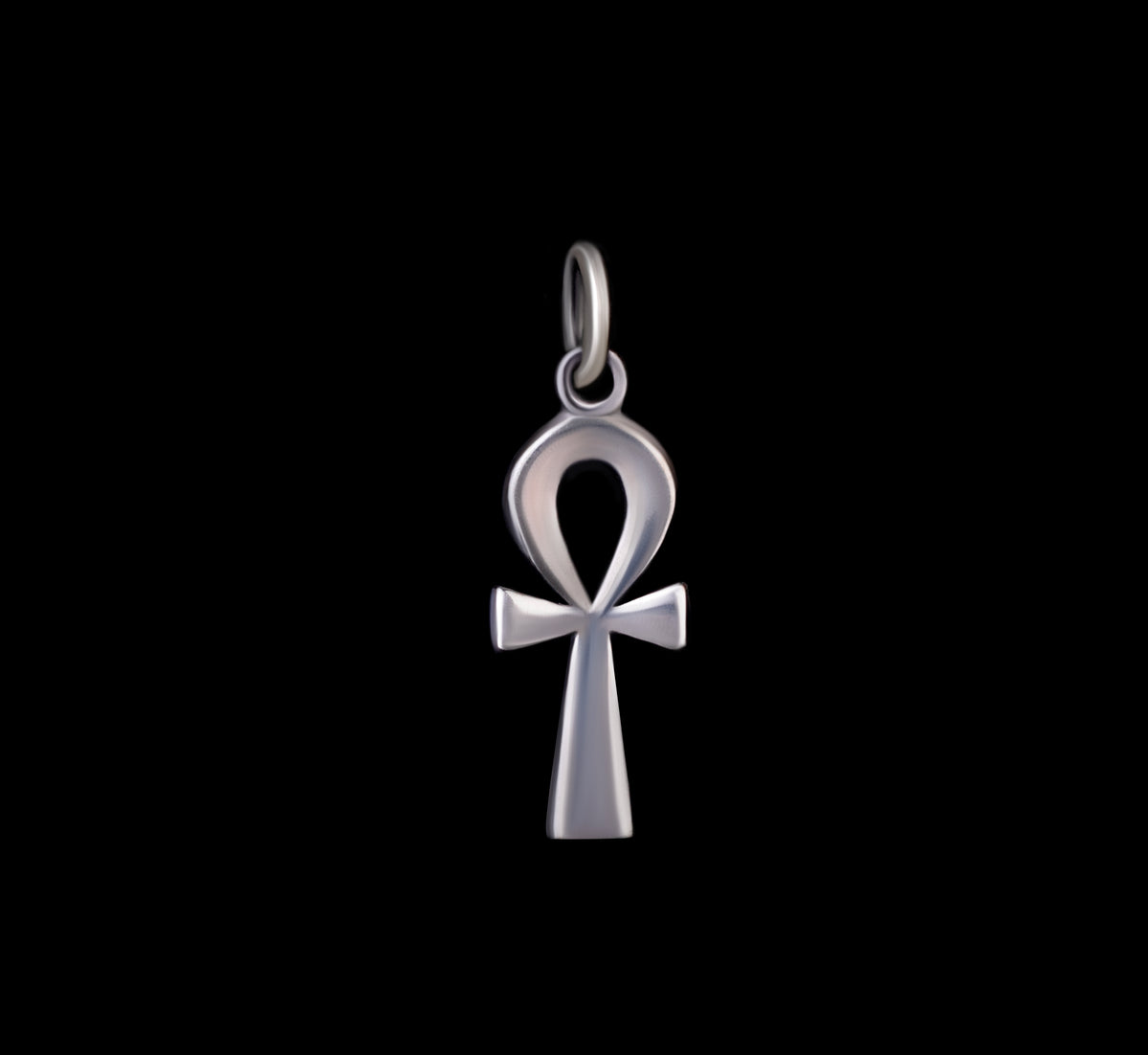 Sterling Silver 925 Small Ankh Cross Pendant with Matching Chain Necklace