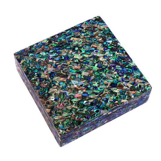 Egyptian jewelry box inlaid with mother of pearl Blue
