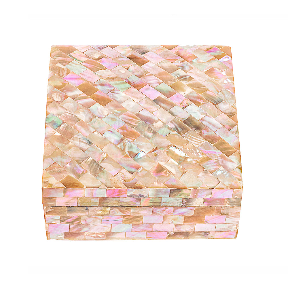 Egyptian jewelry box inlaid with mother of pearl