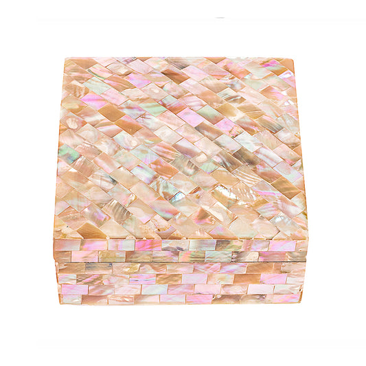 Egyptian jewelry box inlaid with mother of pearl