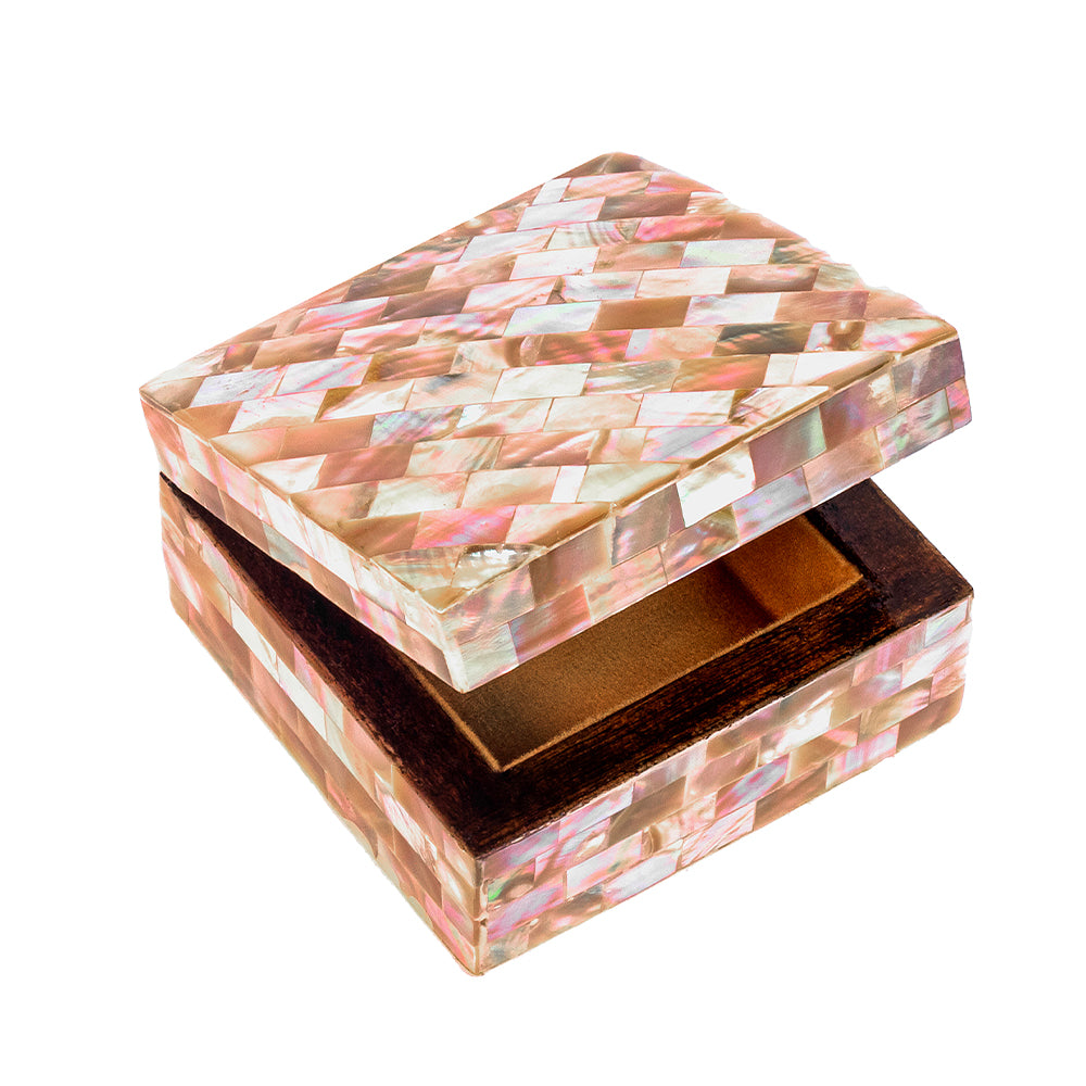 Egyptian jewelry box inlaid with mother of pearl