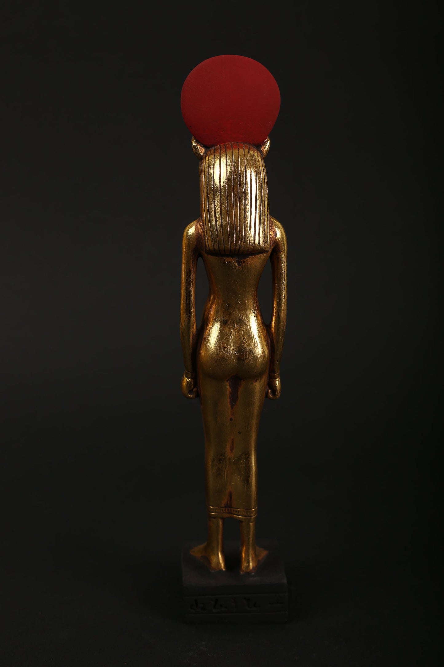 Statue of Sekhmet the Symbol of healing in Ancient Egypt made of polystone with gold leaf hand Paint