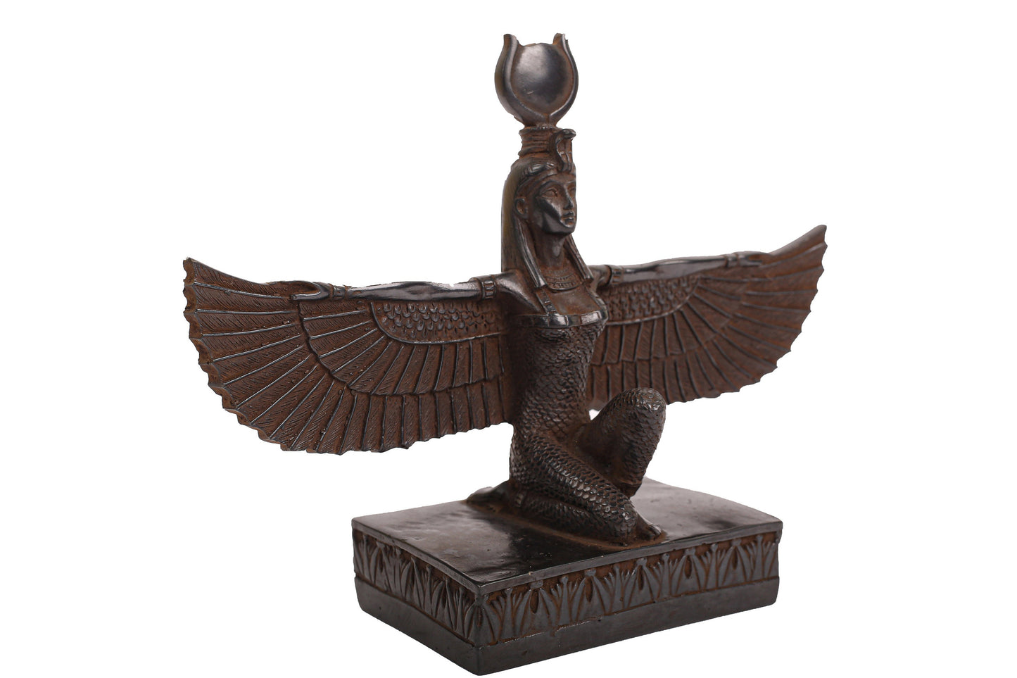 Statue of Goddess Isis open wings made of polystone