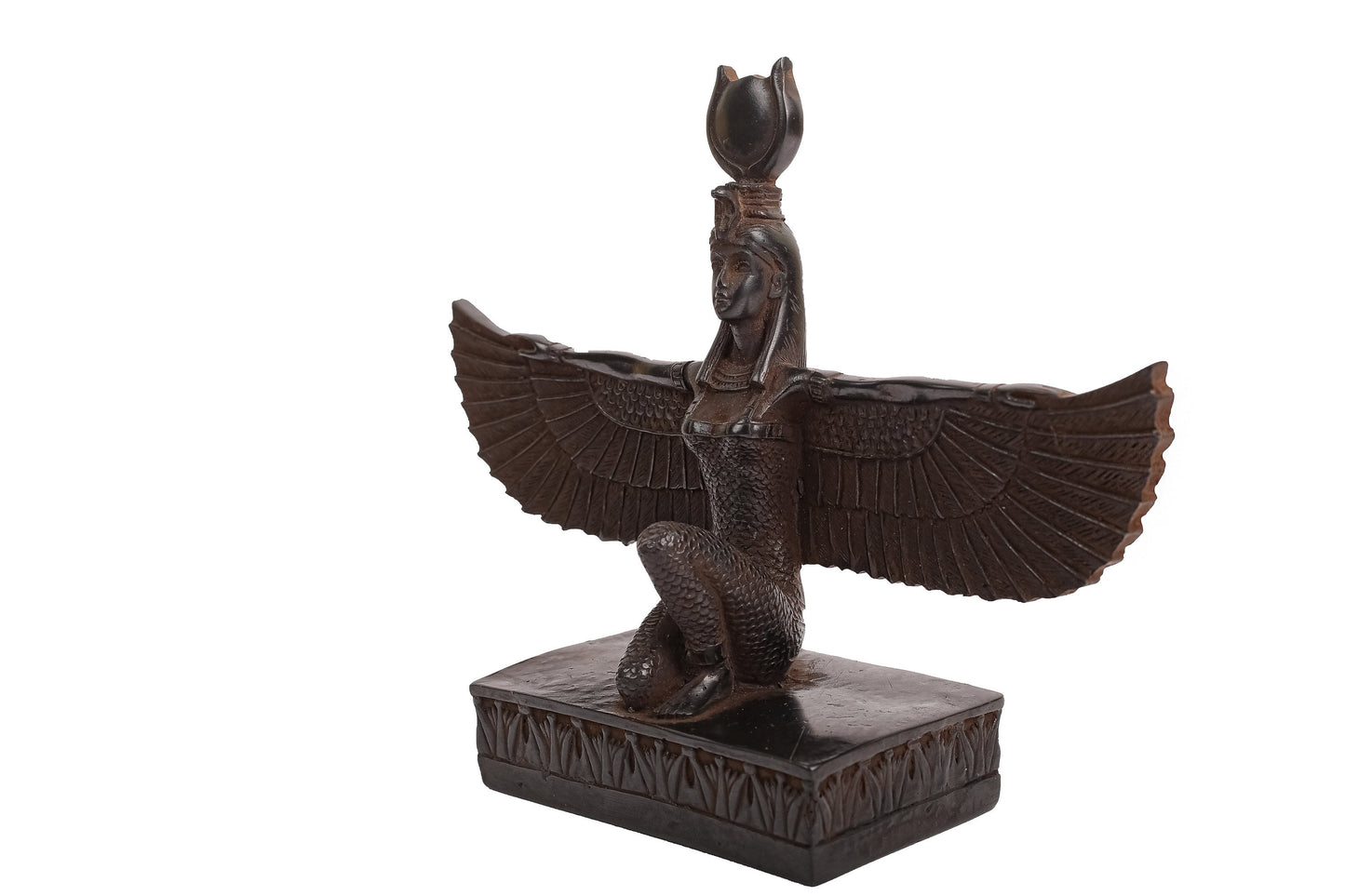 Statue of Goddess Isis open wings made of polystone