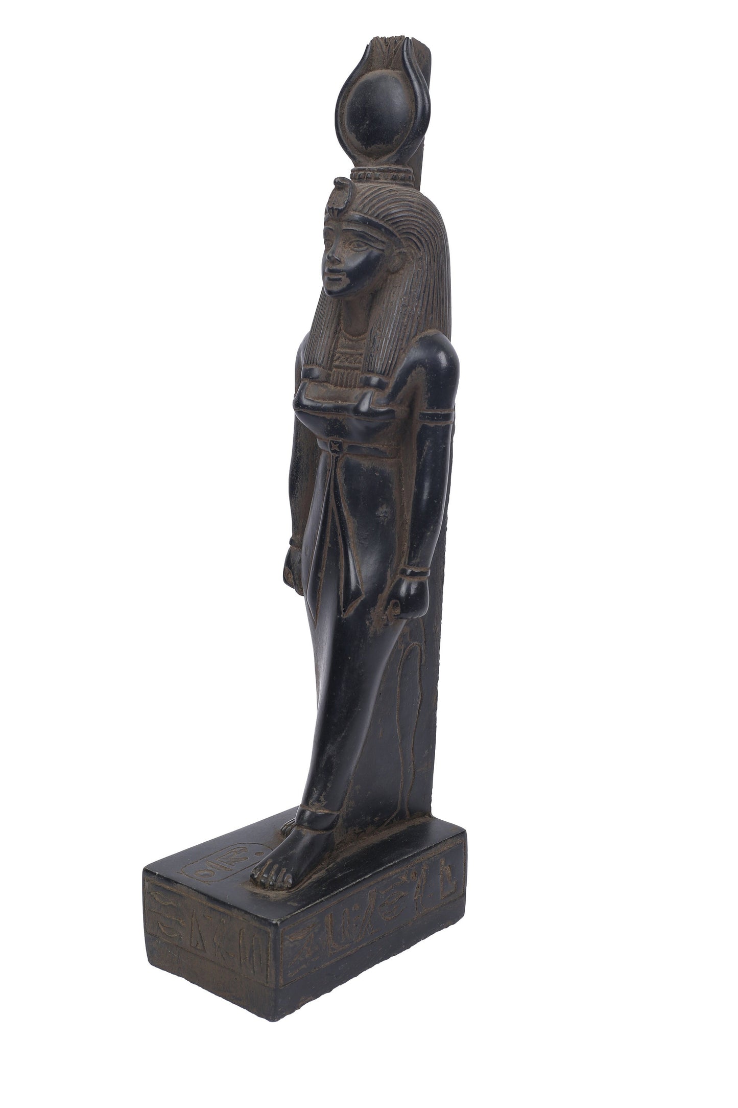 Statue of Egyptian Antique art Goddess Isis heavy stone made in Egypt