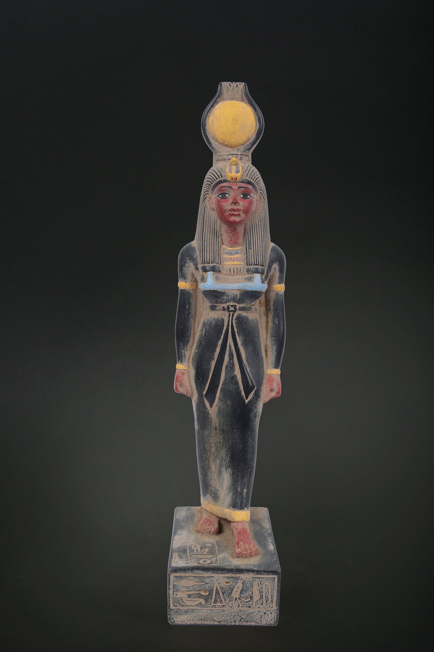 Statue of Egyption Antique art Goddess Isis heavy stone made in Egypt