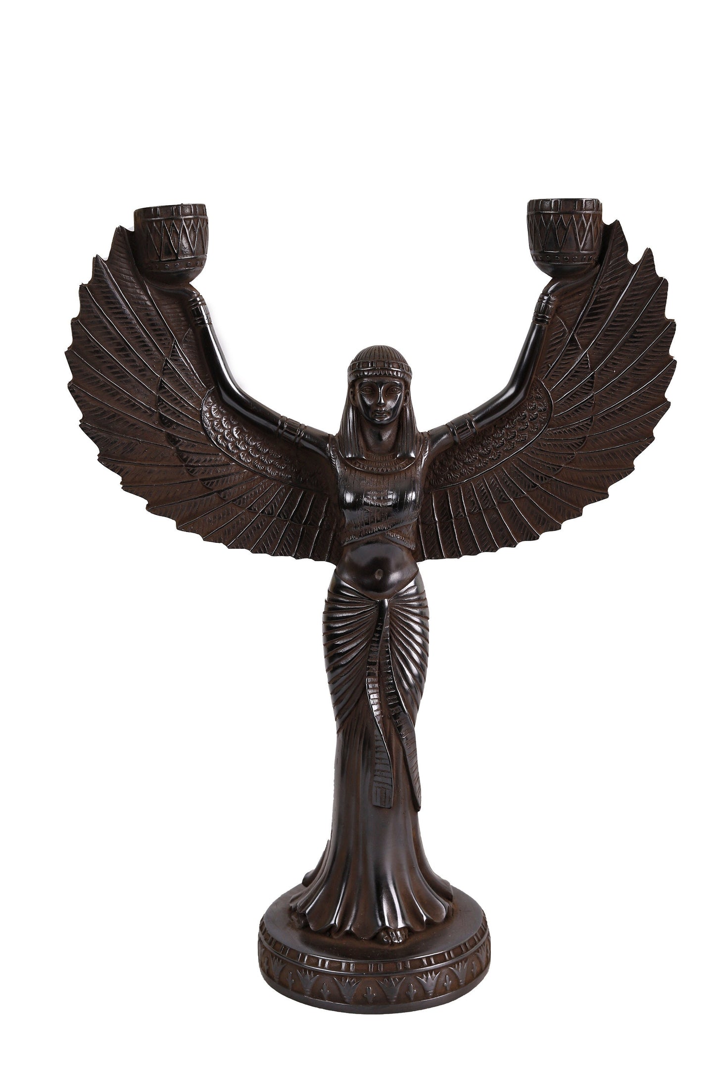 Egyptian Goddess Isis open wings made of Polystone