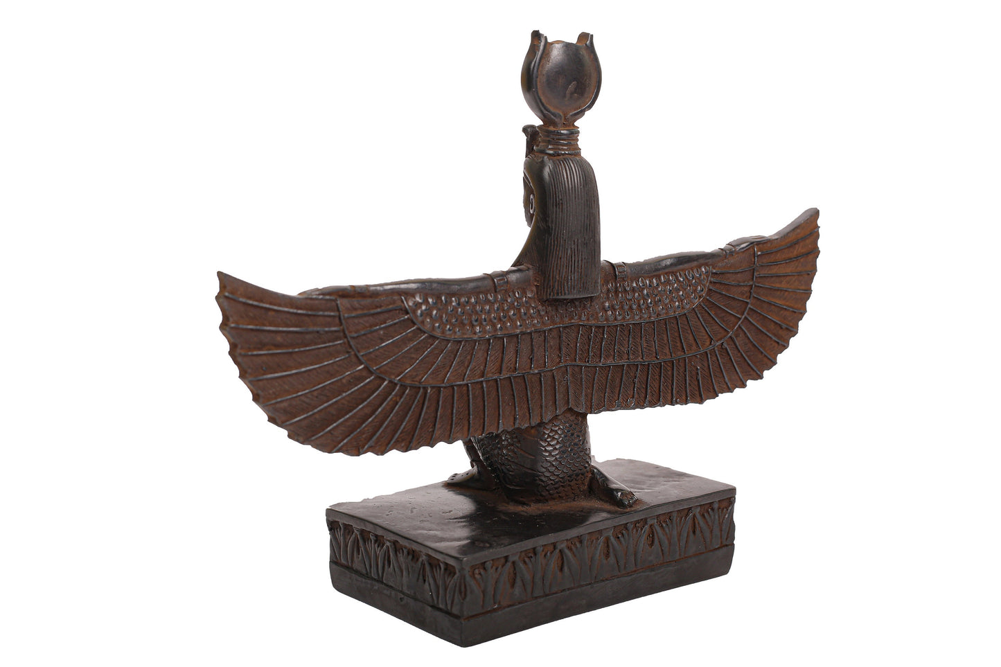 Statue of Goddess Isis open wings made of polystone