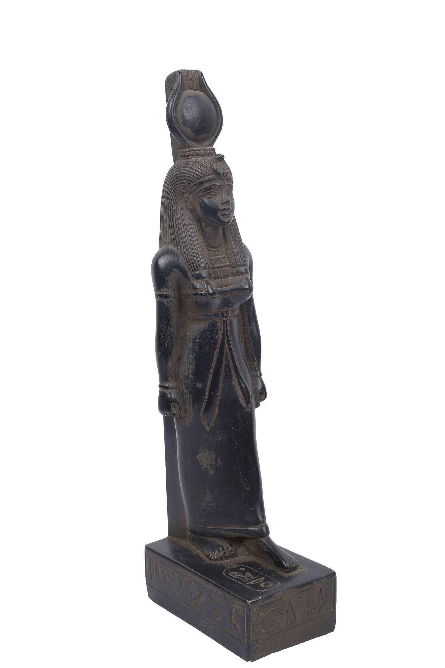 Statue of Egyptian Antique art Goddess Isis heavy stone made in Egypt