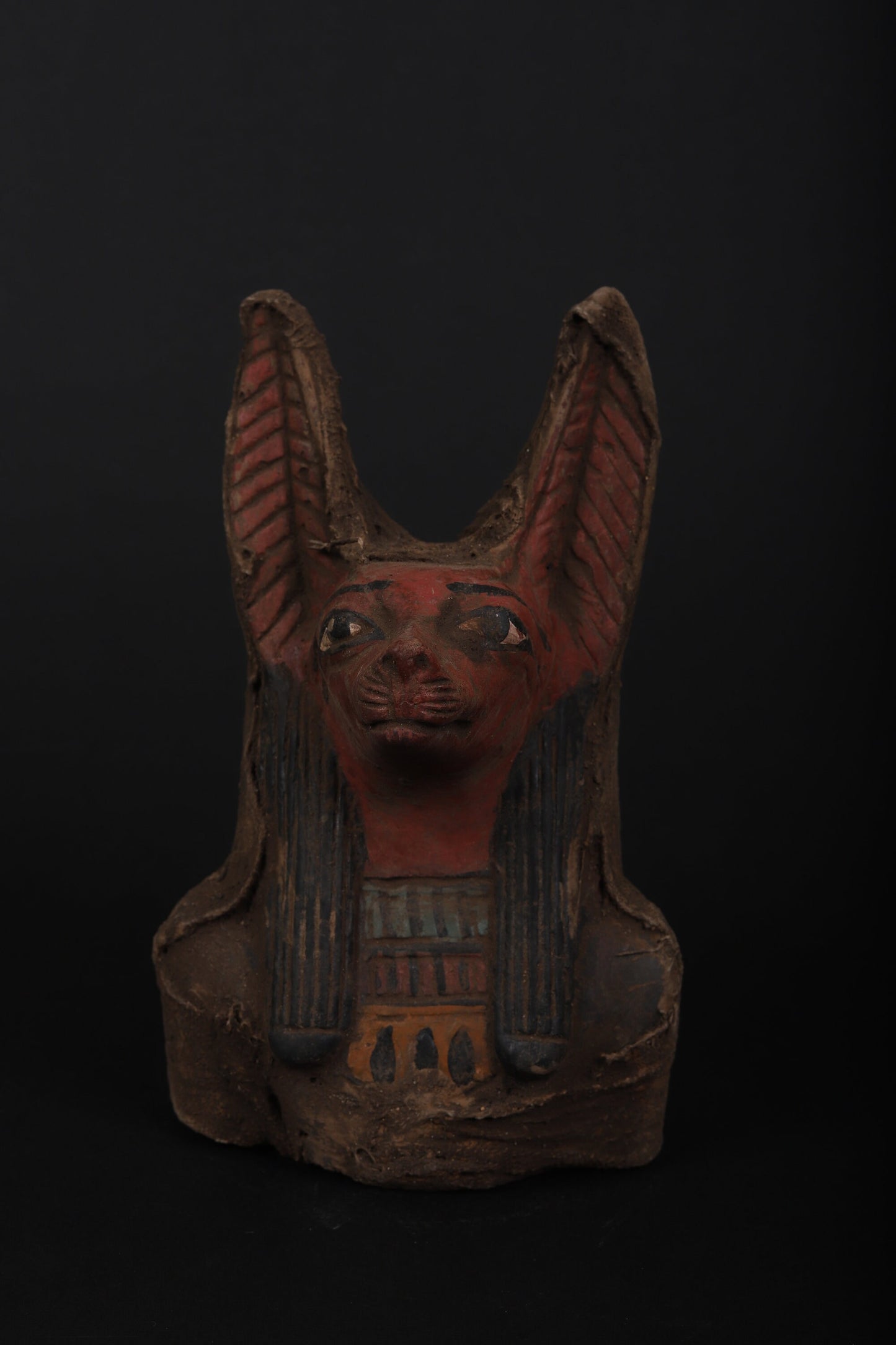 Statue of Egyptian of Anubis heavy stone covered with Fabric of Linen