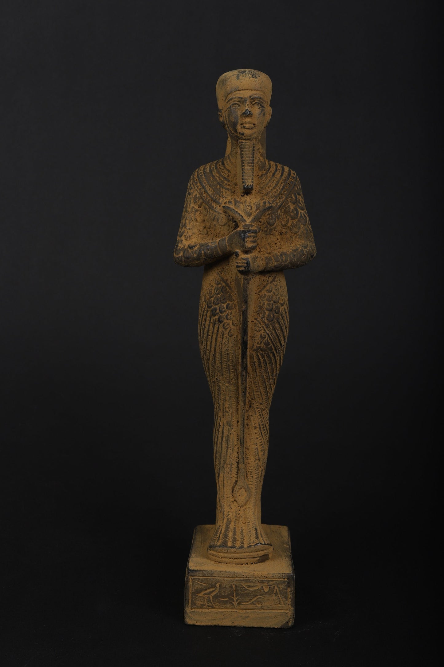 Statue of the Egyptian Lord PtahHotep, Minister and Philosopher writer of the world's Oldest Book Wearing a feather