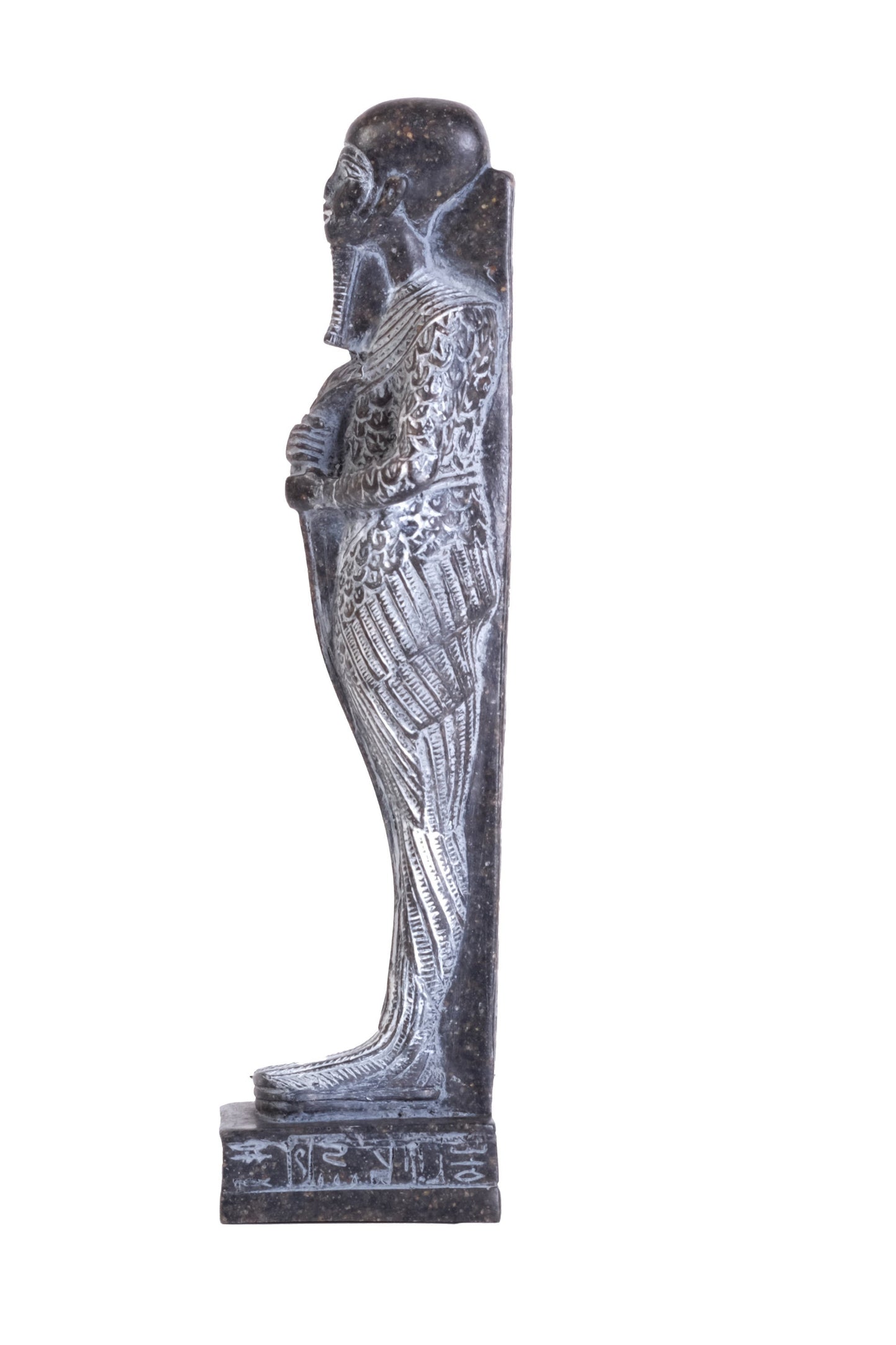 Statue of the Egyptian Lord PtahHotep, Minster and Philosopher writer of the world Oldest Bookwearing a featherd