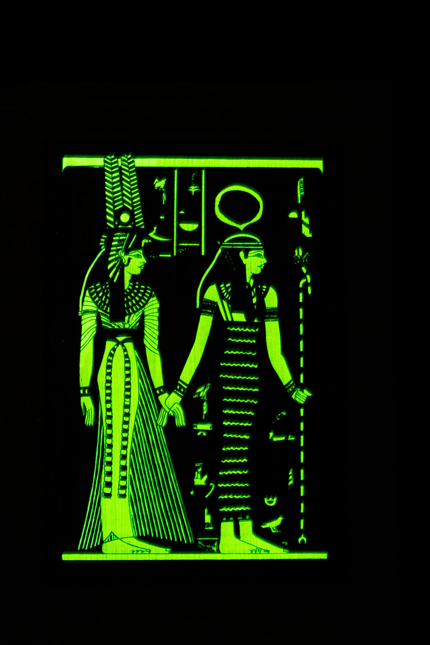 Egyptian pharaonic papyrus - glow at dark - Certificated