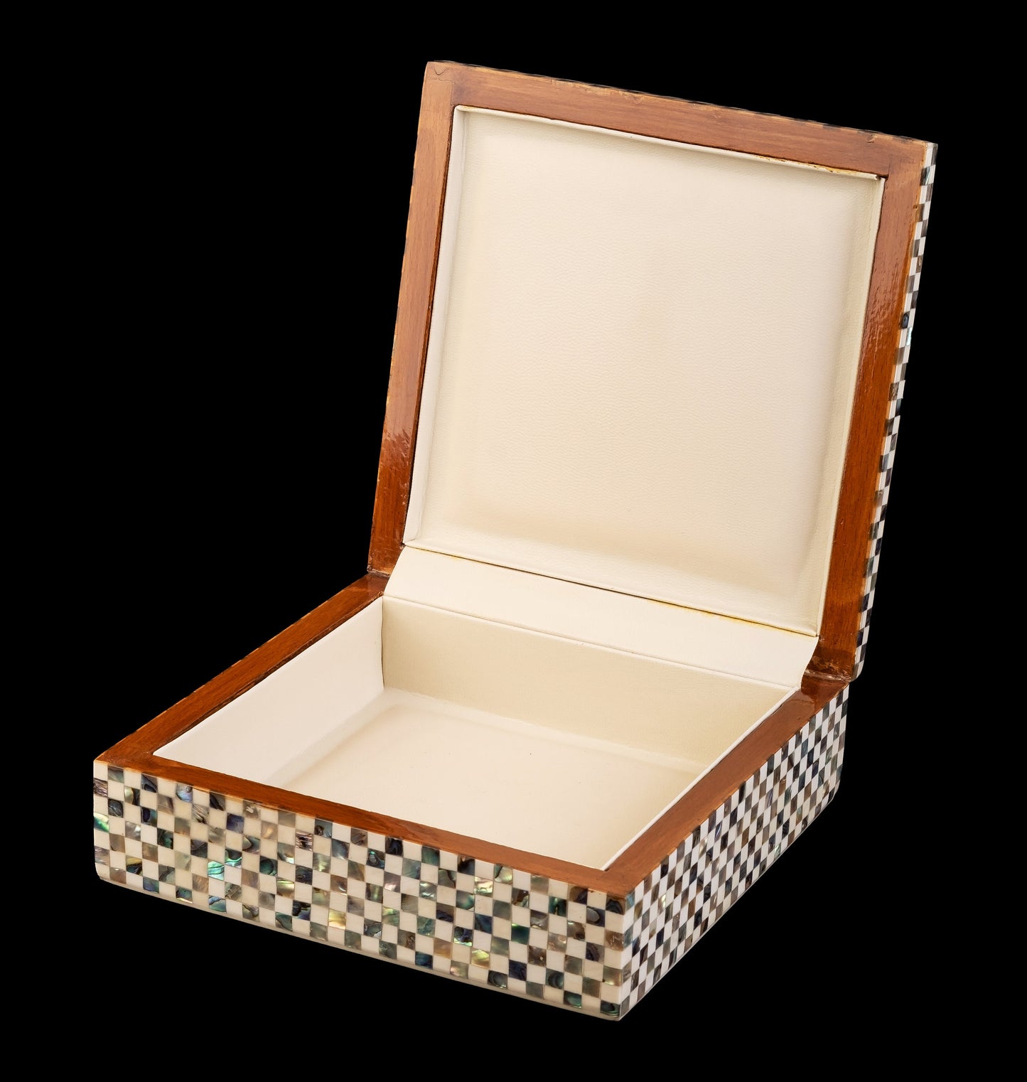 Handmade blue Mother of pearl inlaid Jewelry box