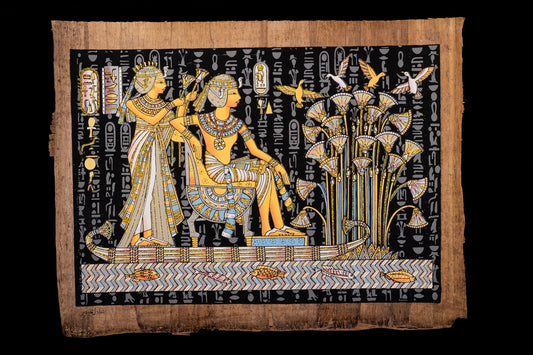 Egyptian pharaonic papyrus Certified glow at night